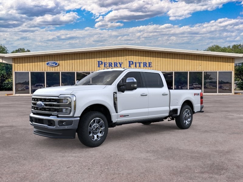 2026 Ford Super Duty F-250 King Ranch in Star White Metallic Tri-Coat — front three-quarter view