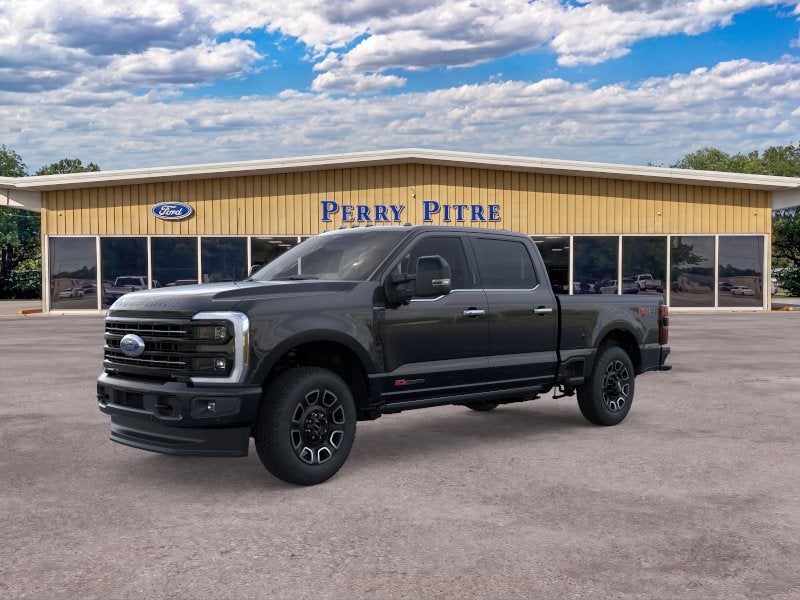 2026 Ford Super Duty F-250 Platinum in Agate Black Metallic — front three-quarter view