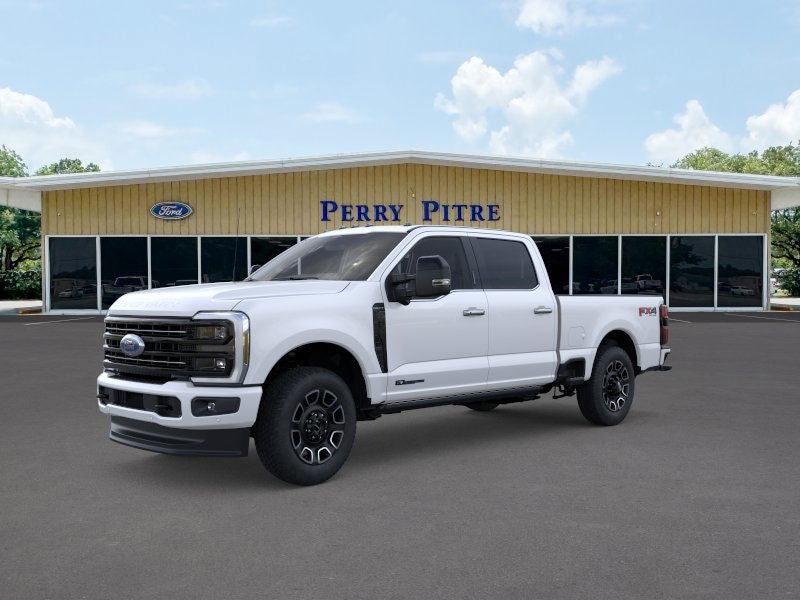 2026 Ford Super Duty F-250 Platinum in Star White Metallic Tri-Coat — front three-quarter view
