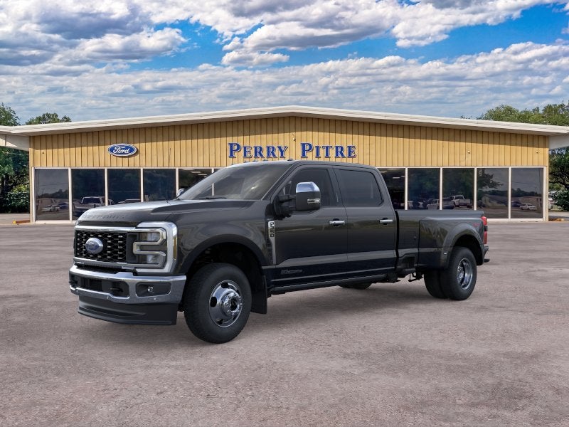 2026 Ford Super Duty F-350 Lariat in Agate Black Metallic — front three-quarter view