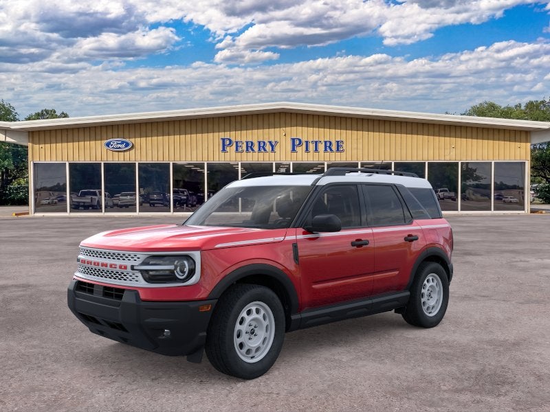 2025 Ford Bronco Sport Heritage in Ruby Red Metallic Tinted Clearcoat — front three-quarter view