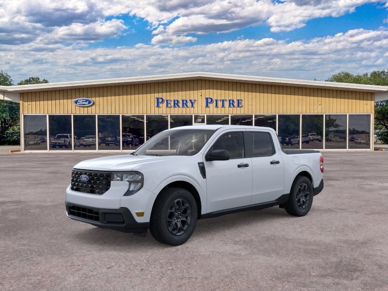 2025 Ford Maverick XLT in Oxford White — front three-quarter view